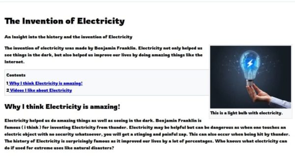 Electricity Wiki Page